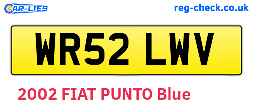WR52LWV are the vehicle registration plates.