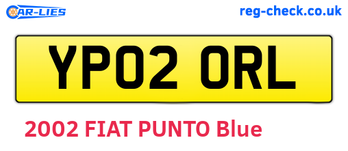 YP02ORL are the vehicle registration plates.