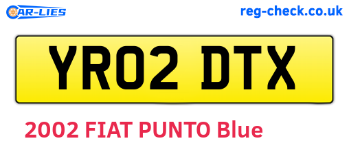 YR02DTX are the vehicle registration plates.