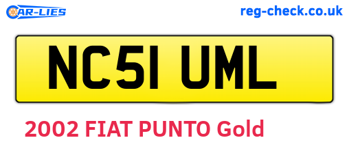 NC51UML are the vehicle registration plates.