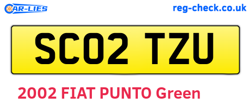 SC02TZU are the vehicle registration plates.