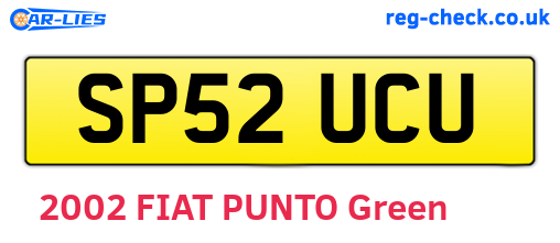 SP52UCU are the vehicle registration plates.