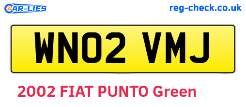 WN02VMJ are the vehicle registration plates.