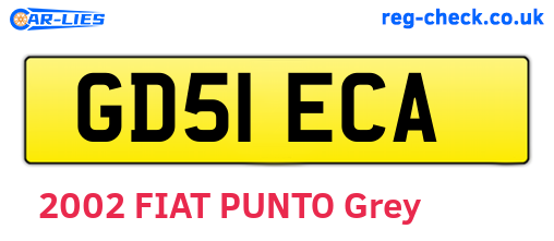 GD51ECA are the vehicle registration plates.