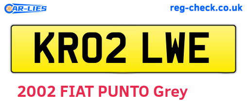 KR02LWE are the vehicle registration plates.