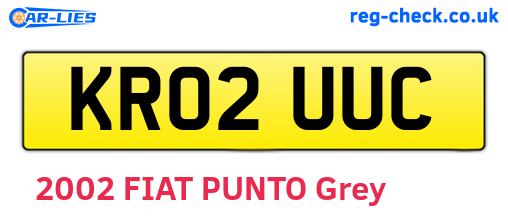 KR02UUC are the vehicle registration plates.