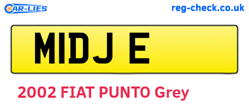 M1DJE are the vehicle registration plates.