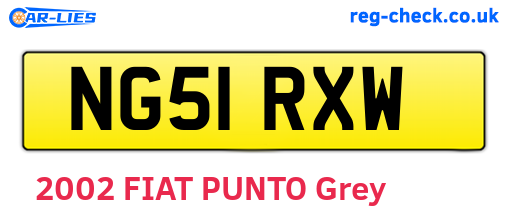 NG51RXW are the vehicle registration plates.