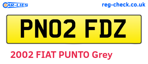 PN02FDZ are the vehicle registration plates.