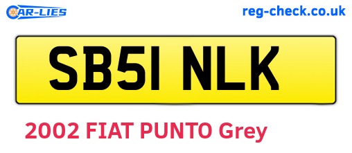 SB51NLK are the vehicle registration plates.