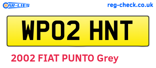 WP02HNT are the vehicle registration plates.