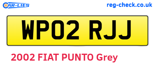 WP02RJJ are the vehicle registration plates.