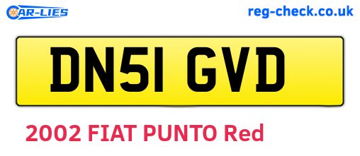 DN51GVD are the vehicle registration plates.
