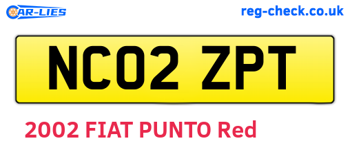NC02ZPT are the vehicle registration plates.