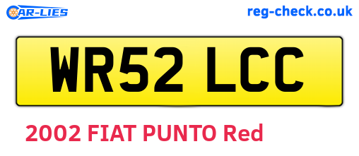 WR52LCC are the vehicle registration plates.