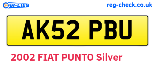 AK52PBU are the vehicle registration plates.