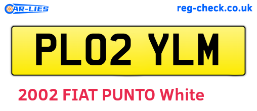 PL02YLM are the vehicle registration plates.