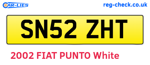 SN52ZHT are the vehicle registration plates.
