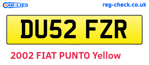 DU52FZR are the vehicle registration plates.