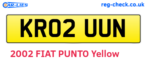 KR02UUN are the vehicle registration plates.