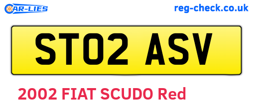 ST02ASV are the vehicle registration plates.