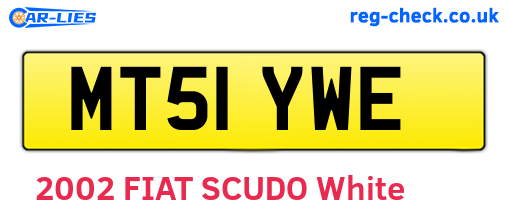 MT51YWE are the vehicle registration plates.