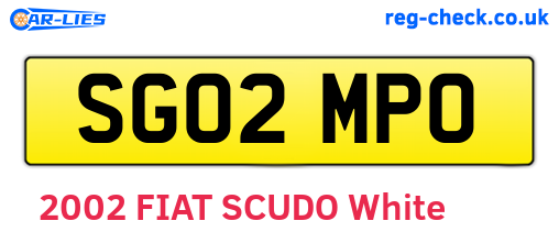 SG02MPO are the vehicle registration plates.