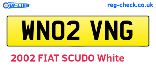 WN02VNG are the vehicle registration plates.