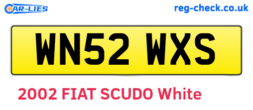 WN52WXS are the vehicle registration plates.