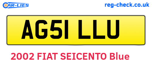 AG51LLU are the vehicle registration plates.