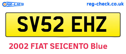 SV52EHZ are the vehicle registration plates.