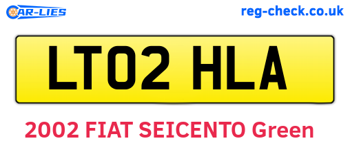 LT02HLA are the vehicle registration plates.