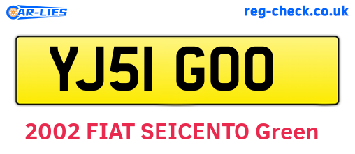 YJ51GOO are the vehicle registration plates.