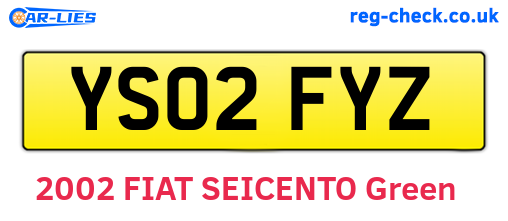 YS02FYZ are the vehicle registration plates.
