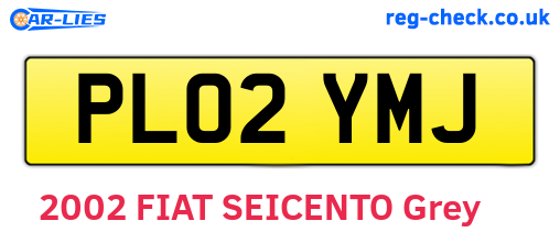 PL02YMJ are the vehicle registration plates.