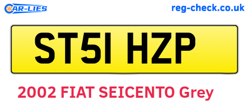 ST51HZP are the vehicle registration plates.