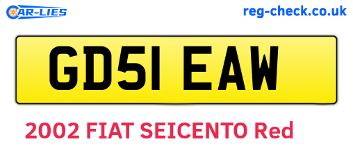 GD51EAW are the vehicle registration plates.