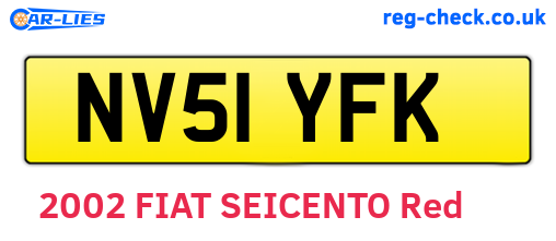NV51YFK are the vehicle registration plates.