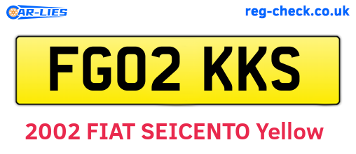 FG02KKS are the vehicle registration plates.