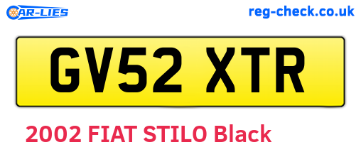 GV52XTR are the vehicle registration plates.