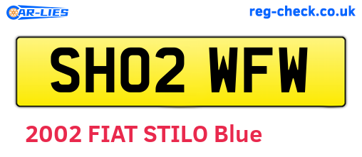 SH02WFW are the vehicle registration plates.