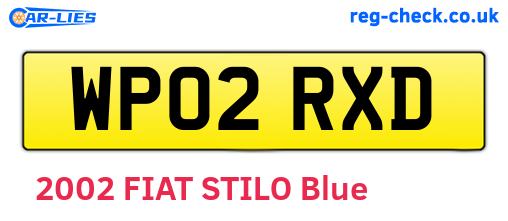WP02RXD are the vehicle registration plates.