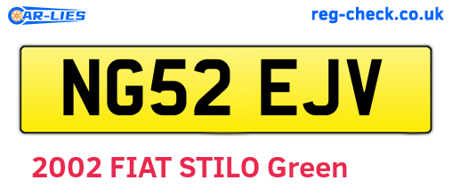 NG52EJV are the vehicle registration plates.