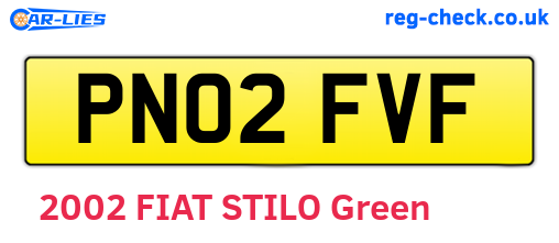 PN02FVF are the vehicle registration plates.