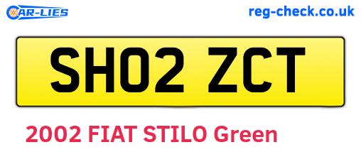 SH02ZCT are the vehicle registration plates.