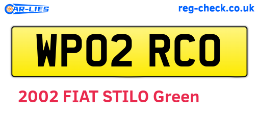 WP02RCO are the vehicle registration plates.