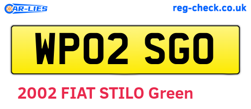 WP02SGO are the vehicle registration plates.
