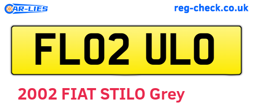 FL02ULO are the vehicle registration plates.