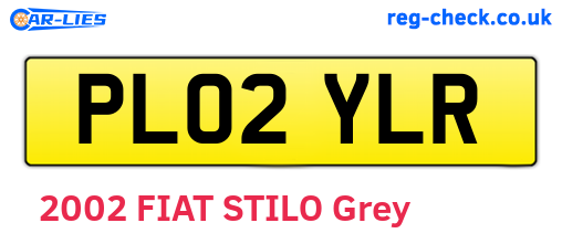 PL02YLR are the vehicle registration plates.