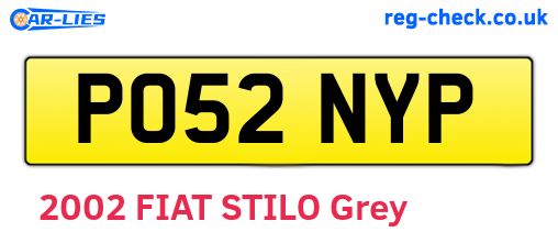 PO52NYP are the vehicle registration plates.